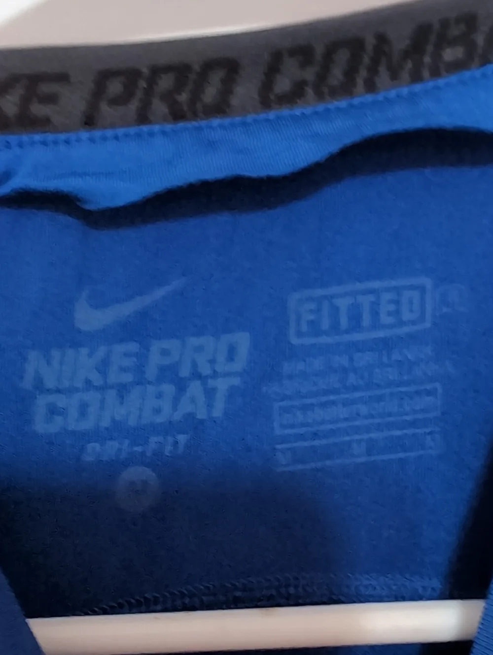 Nike Pro Combat Blue Tee Shirt Size Youth Medium